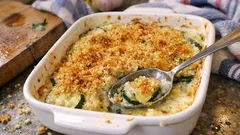 Gratin de courgettes à la crème de soja : fondant, léger et bien gratiné