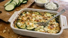 Gratin de courgettes au chèvre frais : fondant, doré et sans eau au fond du plat