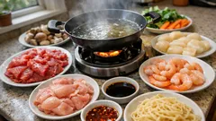 Fondue chinoise à la maison : bouillon clair, garnitures fines et cuisson à table