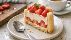 Charlotte aux fraises facile (sans cuisson) : mousse mascarpone et boudoirs bien frais