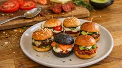 Mini burgers apéro maison : petits pains moelleux et 5 idées de garnitures