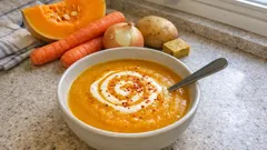 Velouté butternut-carottes ultra onctueux : l’astuce du fromage frais qui change tout
