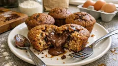 Muffins au cœur de Nutella sans beurre : l’astuce du glaçon pour un centre bien coulant