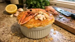 Marmite dieppoise au four : poissons et fruits de mer sous une pâte dorée