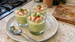 Verrines asperges-crevettes : une entrée froide chic, prête à l’avance