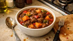 Ragoût de bœuf antillais à la mijoteuse : viande fondante et patates douces