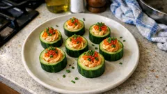 Bouchées de concombre au mascarpone tandoori : un apéro frais, chic et rapide à dresser