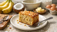 Gâteau fondant banane-coco : la recette express pour utiliser des bananes trop mûres