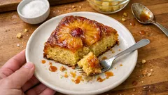 Gâteau fondant à l’ananas et caramel doré : le renversé facile qui fait toujours son effet
