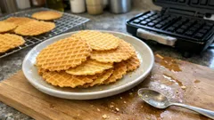 Gaufres sèches maison bien croustillantes : le petit repos de pâte qui change tout