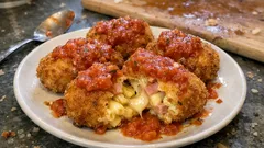 Croquettes de macaroni jambon-fromage : croustillantes dehors, fondantes dedans