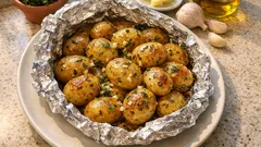 Grelots en papillote au beurre d’ail et fines herbes : fondants, sans prise de tête