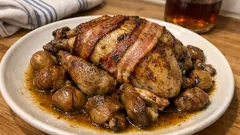 Pintade rôtie aux marrons et aux cèpes : le plat de fête qui reste simple à préparer