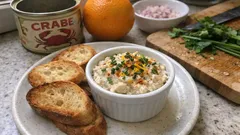Rillettes de crabe au fromage frais : une tartinade express au zeste d’orange